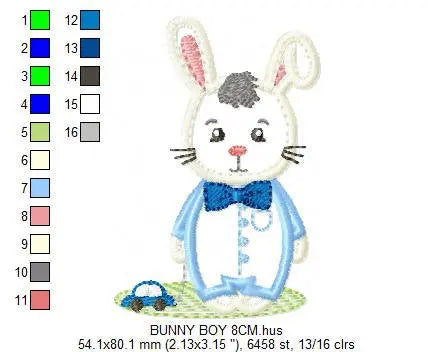 Bunny embroidery design - Rabbit embroidery designs machine embroidery pattern - baby boy embroidery file - child embroidery rabbit applique Marcia Embroidery