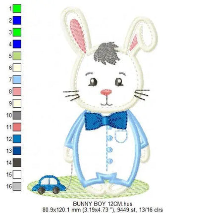 Bunny embroidery design - Rabbit embroidery designs machine embroidery pattern - baby boy embroidery file - child embroidery rabbit applique Marcia Embroidery