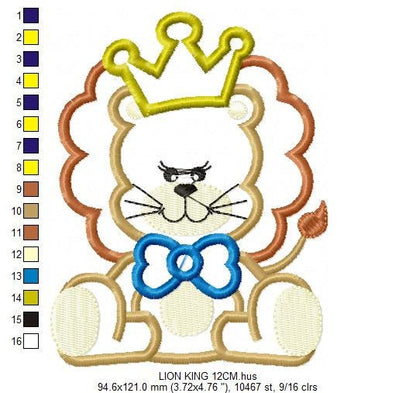 Lion embroidery designs - Safari embroidery design machine embroidery pattern - Animal embroidery file - lion applique design lion pattern