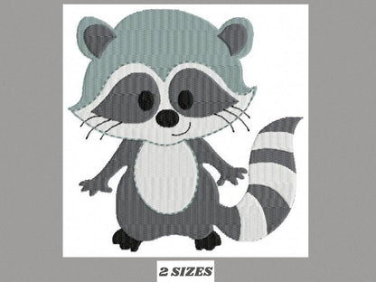 Raccoon embroidery designs - Animal embroidery design machine embroidery pattern - Woodland animal embroidery file - Baby boy embroidery pes
