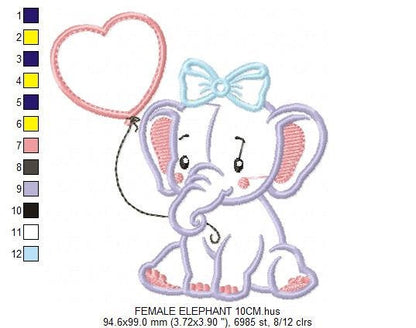 Elephant embroidery designs - Nursery embroidery design machine embroidery pattern - Animal embroidery file - Elephant applique design