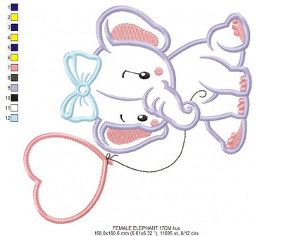 Elephant embroidery designs - Nursery embroidery design machine embroidery pattern - Animal embroidery file - Elephant applique design