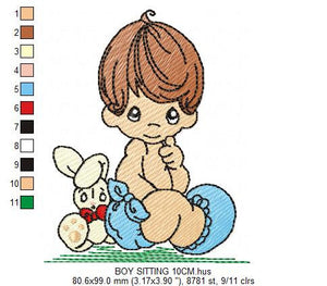 Baby boy embroidery design - Newborn embroidery designs machine embroidery pattern - kid embroidery file - children toddler embroidery kid