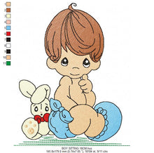 Carica l&#39;immagine nel visualizzatore di Gallery, Baby boy embroidery design - Newborn embroidery designs machine embroidery pattern - kid embroidery file - children toddler embroidery kid
