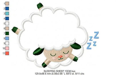 Sheep embroidery design - Lamb embroidery designs machine embroidery pattern - baby embroidery file newborn embroidery sheep applique design Marcia Embroidery