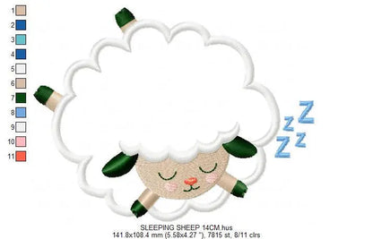 Sheep embroidery design - Lamb embroidery designs machine embroidery pattern - baby embroidery file newborn embroidery sheep applique design Marcia Embroidery