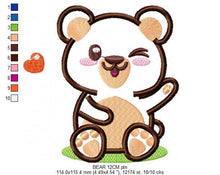 Carica l&#39;immagine nel visualizzatore di Gallery, Bear embroidery designs - Teddy embroidery design machine embroidery pattern - boy embroidery file girl embroidery - Teddy Bear applique
