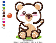 Carica l&#39;immagine nel visualizzatore di Gallery, Bear embroidery designs - Teddy embroidery design machine embroidery pattern - boy embroidery file girl embroidery - Teddy Bear applique
