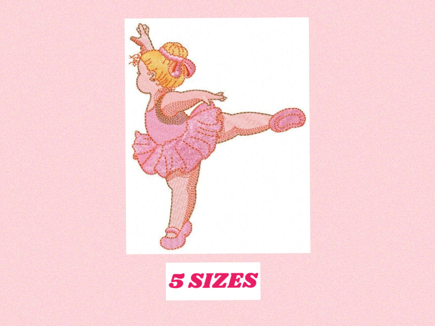 Ballerina embroidery designs - Ballet embroidery design machine embroidery pattern - instant digital download - babygirl embroidery file