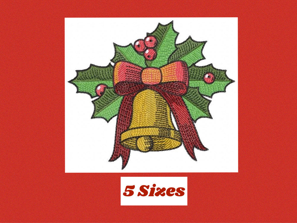 Bell embroidery designs - Xmas embroidery design - machine embroidery pattern - Christmas embroidery file Religious embroidery Jingle Bells