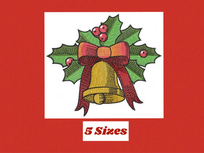 Bell embroidery designs - Xmas embroidery design - machine embroidery pattern - Christmas embroidery file Religious embroidery Jingle Bells