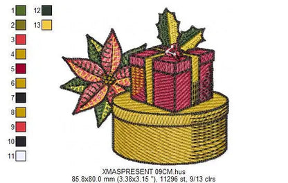 Xmas embroidery designs - Presents embroidery design machine embroidery pattern - Christmas embroidery file - Christmas Gifts design pes jef Marcia Embroidery