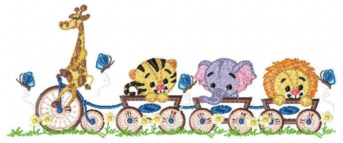 Safari embroidery designs - Animals embroidery design machine embroidery pattern - Nursery embroidery file - lion elephant giraffe leopard