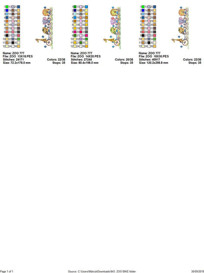 Safari embroidery designs - Animals embroidery design machine embroidery pattern - Nursery embroidery file - lion elephant giraffe leopard