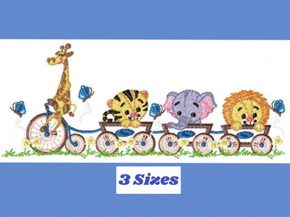 Safari embroidery designs - Animals embroidery design machine embroidery pattern - Nursery embroidery file - lion elephant giraffe leopard