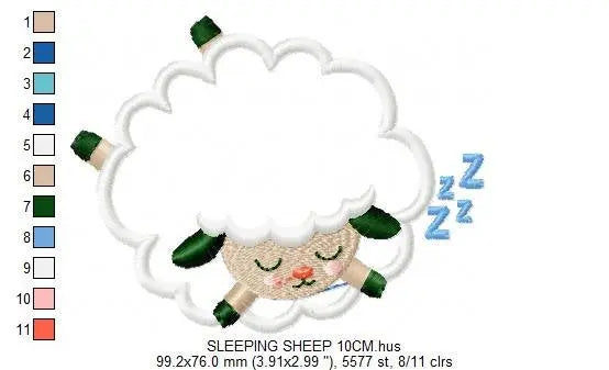 Sheep embroidery design - Lamb embroidery designs machine embroidery pattern - baby embroidery file newborn embroidery sheep applique design Marcia Embroidery