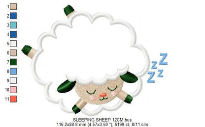 Sheep embroidery design - Lamb embroidery designs machine embroidery pattern - baby embroidery file newborn embroidery sheep applique design Marcia Embroidery