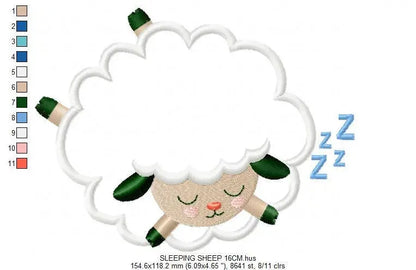 Sheep embroidery design - Lamb embroidery designs machine embroidery pattern - baby embroidery file newborn embroidery sheep applique design Marcia Embroidery