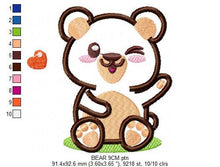 Carica l&#39;immagine nel visualizzatore di Gallery, Bear embroidery designs - Teddy embroidery design machine embroidery pattern - boy embroidery file girl embroidery - Teddy Bear applique
