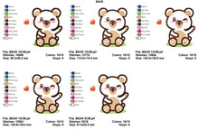 Carica l&#39;immagine nel visualizzatore di Gallery, Bear embroidery designs - Teddy embroidery design machine embroidery pattern - boy embroidery file girl embroidery - Teddy Bear applique
