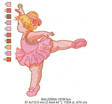 Cargar imagen en el visor de la galería, Ballerina embroidery designs - Ballet embroidery design machine embroidery pattern - instant digital download - babygirl embroidery file
