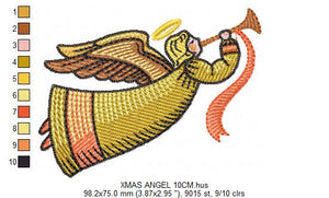 Xmas embroidery designs - Angel embroidery design - machine embroidery pattern - Christmas embroidery file Religious embroidery xmas desing