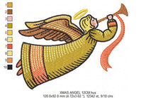 Carica l&#39;immagine nel visualizzatore di Gallery, Xmas embroidery designs - Angel embroidery design - machine embroidery pattern - Christmas embroidery file Religious embroidery xmas desing
