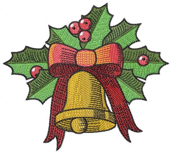 Bell embroidery designs - Xmas embroidery design - machine embroidery pattern - Christmas embroidery file Religious embroidery Jingle Bells