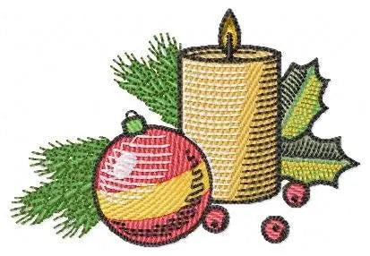 Xmas Candle embroidery designs - Christmas ornament embroidery design machine embroidery pattern - Religious embroidery - instant download Marcia Embroidery