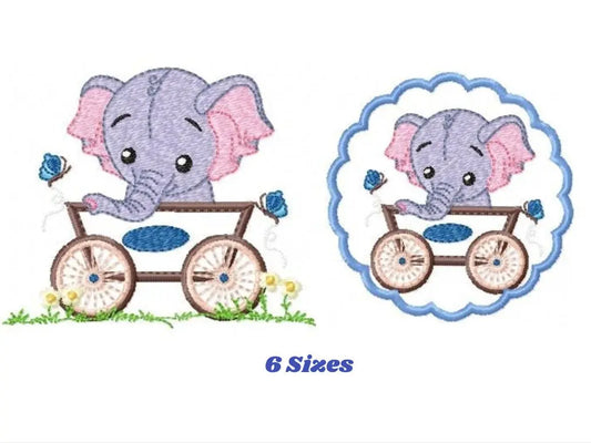 Elephant embroidery designs - safari animal embroidery design machine embroidery pattern - baby boy embroidery file - Tag embroidery digital Marcia Embroidery