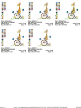 Carica l&#39;immagine nel visualizzatore di Gallery, Giraffe embroidery design - Animal embroidery designs machine embroidery pattern - boy embroidery file - baby boy embroidery giraffe bike
