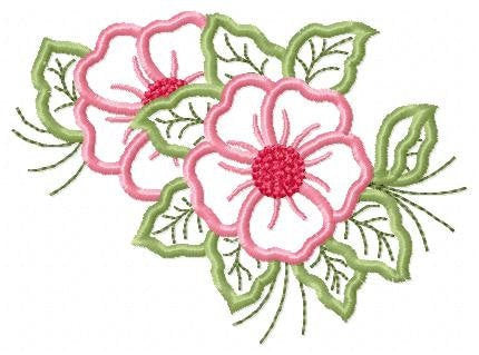 Florida Flower Applique Embroidery Design