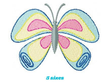 Cargar imagen en el visor de la galería, Butterfly embroidery design - Animal embroidery designs machine embroidery pattern - baby girl embroidery file - instant download digital
