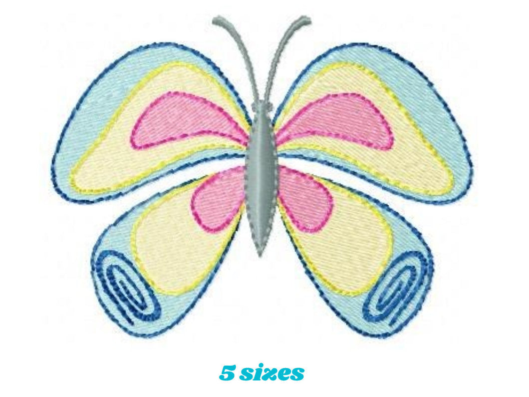 Butterfly embroidery design - Animal embroidery designs machine embroidery pattern - baby girl embroidery file - instant download digital