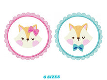 Cargar imagen en el visor de la galería, Fox embroidery designs - Red Fox embroidery design machine embroidery pattern - frame embroidery baby girl embroidery file - boy Fox Design
