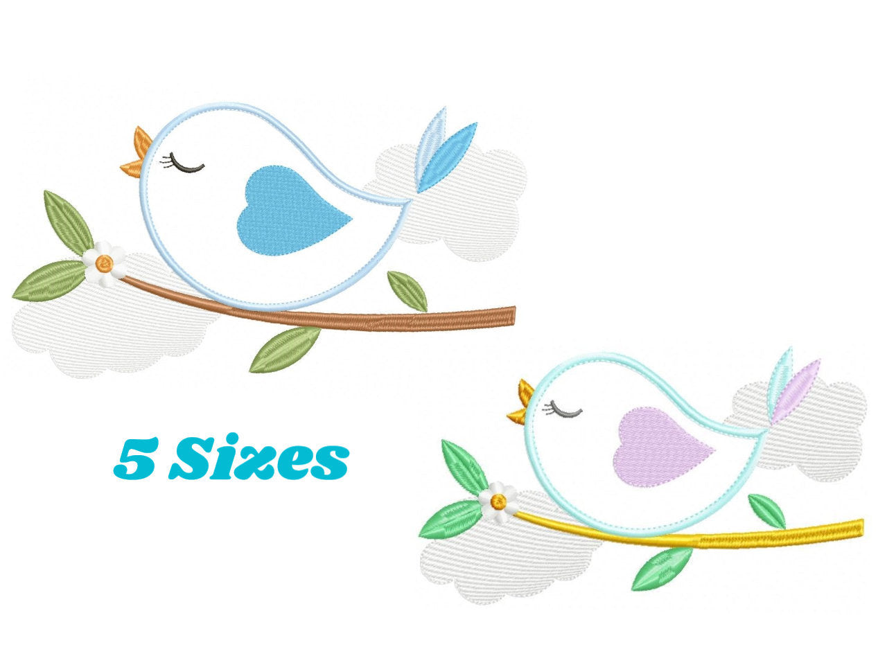 Bird embroidery designs - Dove embroidery design machine embroidery pattern - instant download filled design - baby girl embroidery file