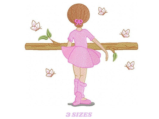Ballerina embroidery designs - Ballet embroidery design machine embroidery pattern - baby girl embroidery file dancer - instant download