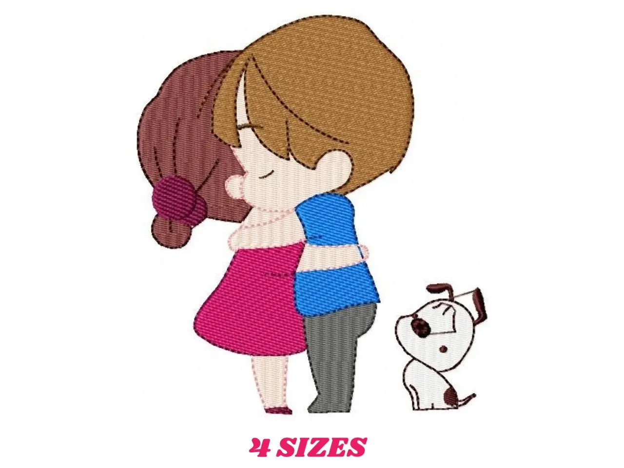 Couple embroidery designs - Valentines embroidery design machine embroidery pattern - instant download - boy girl embroidery wedding design Marcia Embroidery