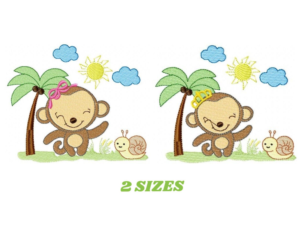 Safari embroidery designs - Monkey embroidery design machine embroidery pattern - Animal embroidery file - animals embroidery forest animals