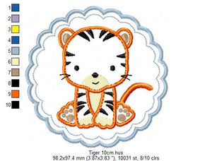 Animal embroidery designs - Giraffe embroidery design machine embroidery pattern - Zebra embroidery file - Tiger embroidery applique design