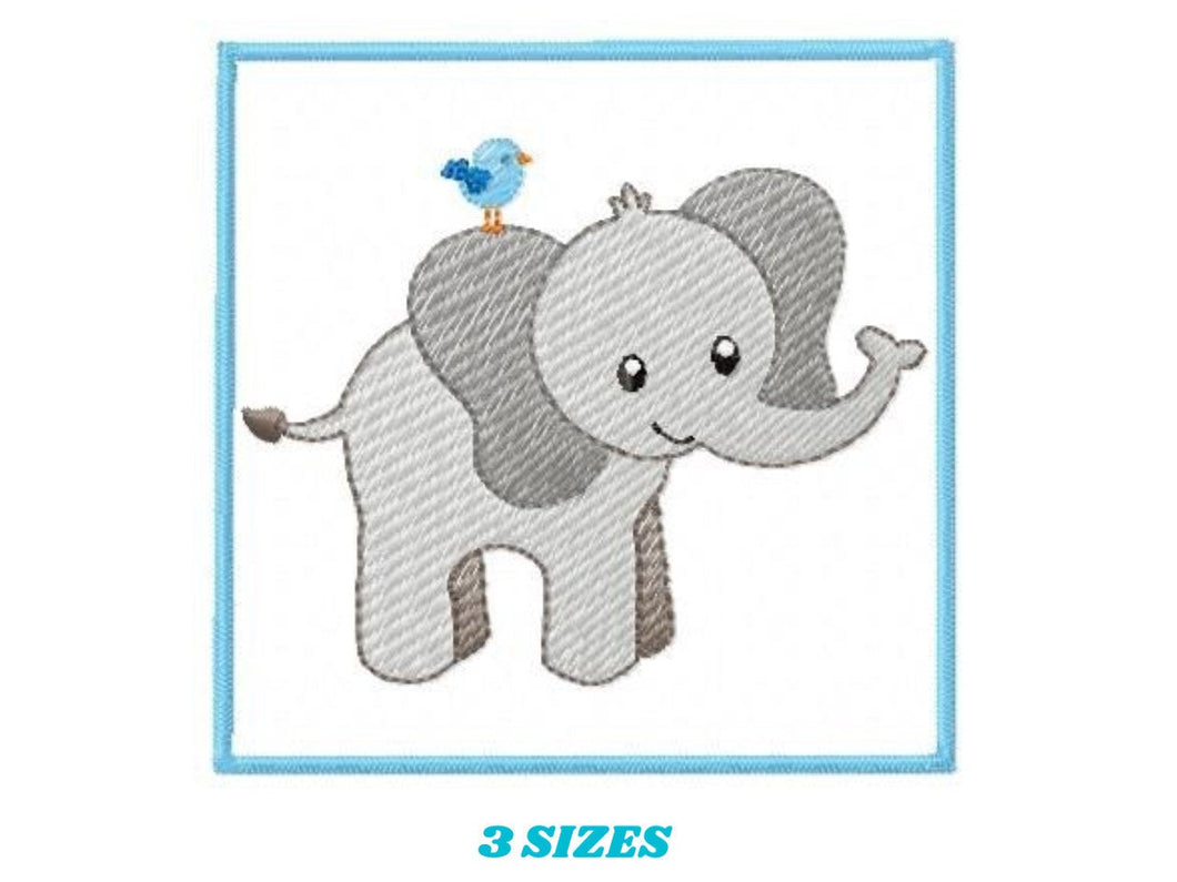 Elephant embroidery designs - Animal embroidery design machine embroidery pattern - Newborn embroidery file elephant design baby boy girl