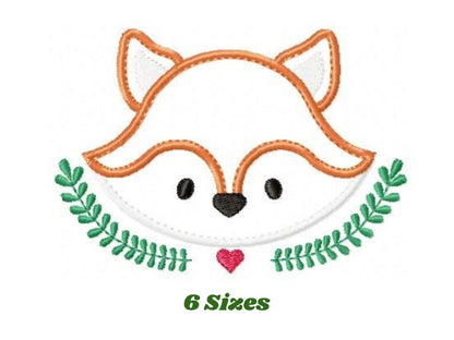 Red Fox embroidery designs - Woodland Animal embroidery design machine embroidery pattern - Face Fox applique design - instant download pes