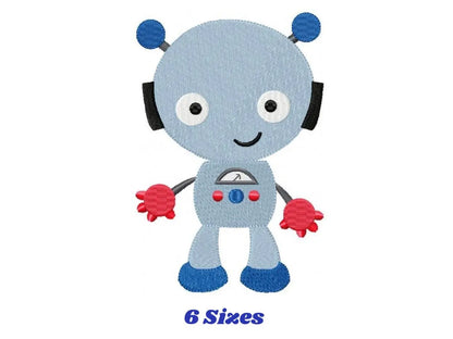 Robot embroidery designs - Baby boy Cyborg embroidery designs machine embroidery pattern - Children Robot Toy file - Instant download pes Marcia Embroidery