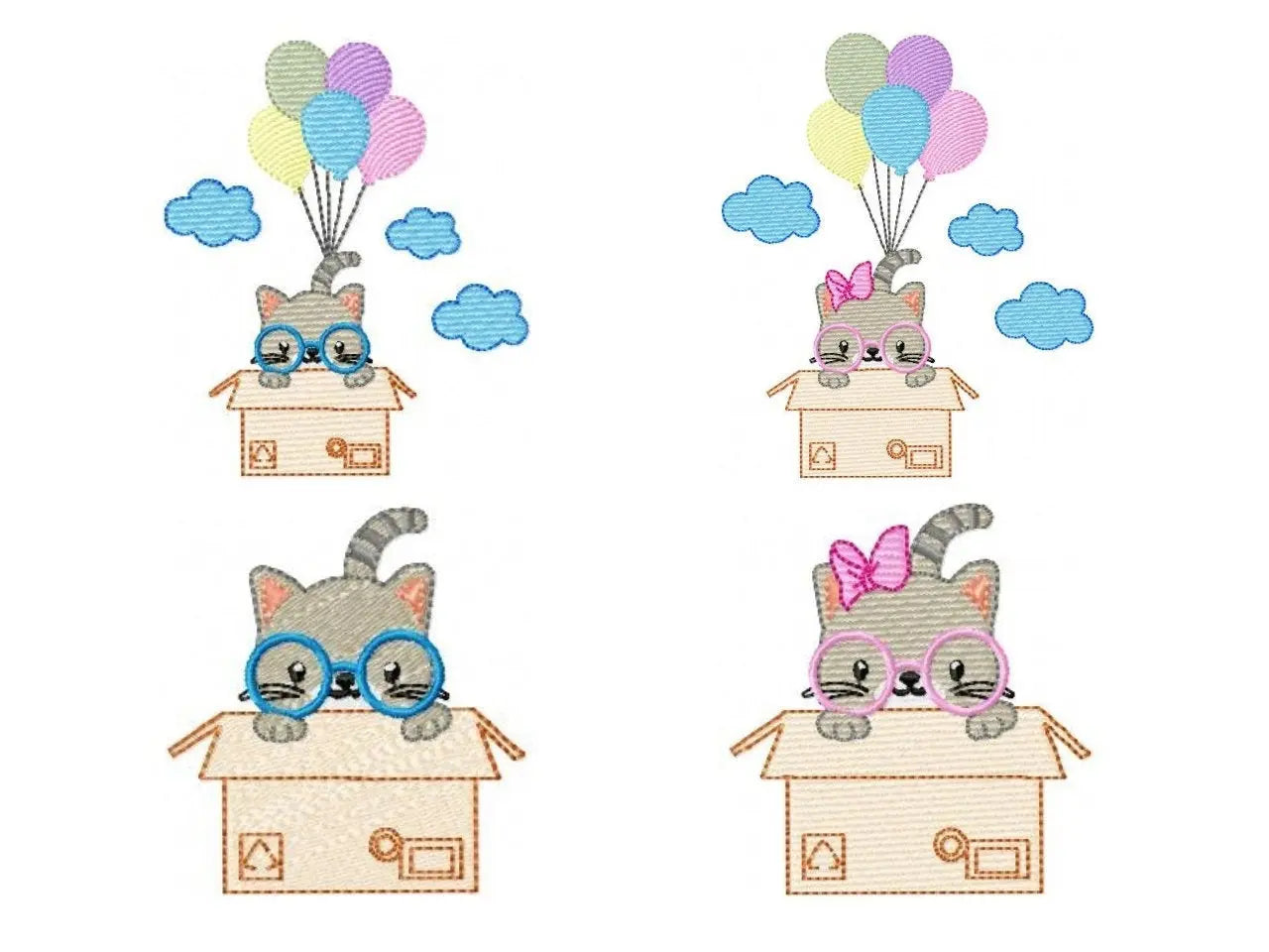 Cat embroidery design - Animal embroidery designs machine embroidery pattern - Kitty embroidery file - baby girl applique design download Marcia Embroidery