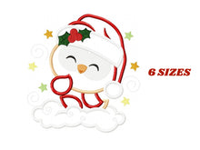 Laden Sie das Bild in den Galerie-Viewer, Xmas Owl Bird embroidery designs - Santa Claus embroidery design machine embroidery pattern - Christmas embroidery file -instant download
