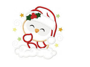 Xmas Owl Bird embroidery designs - Santa Claus embroidery design machine embroidery pattern - Christmas embroidery file -instant download