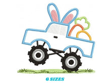 Load image into Gallery viewer, Easter Truck embroidery designs - Pickup embroidery design machine embroidery pattern - Easter embroidery file - instant digital download
