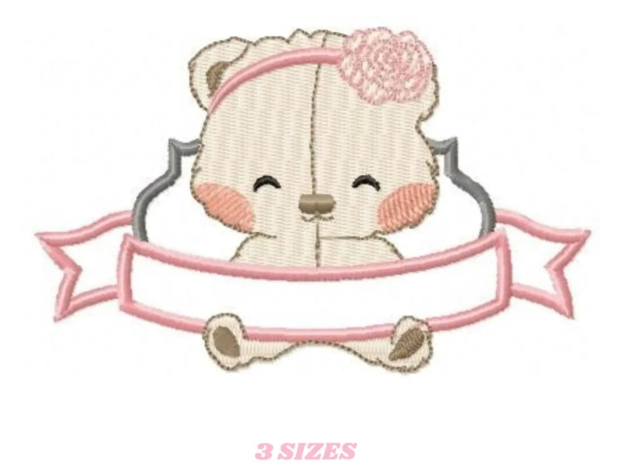 Bear embroidery designs - Teddy embroidery design machine embroidery pattern - Baby girl embroidery file - Nursery embroidery digital file Marcia Embroidery