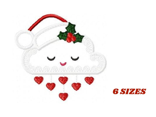 Xmas embroidery designs - Cloud embroidery design machine embroidery pattern - Christmas embroidery file - instant download Christmas design