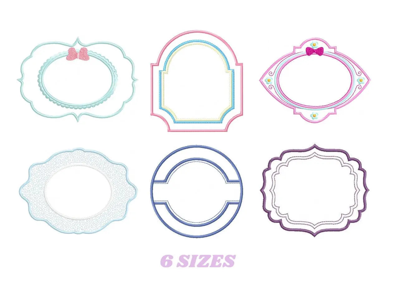 Frame embroidery designs set - Frame Applique Design Shape Embroidery Machine embroidery pattern - monogram quilt instant download digital Marcia Embroidery